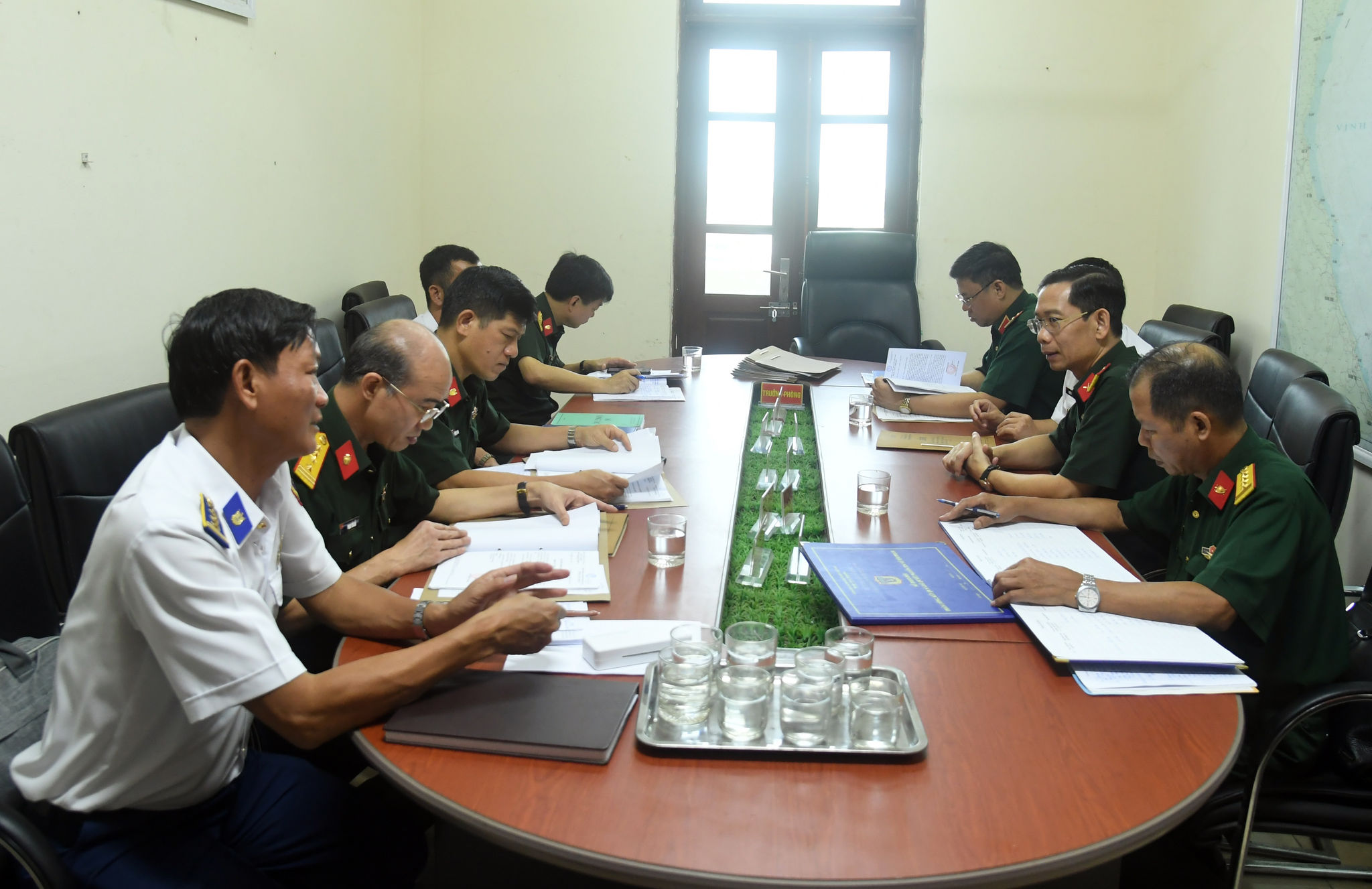 Đoàn công tác BQP kiểm tra các nội dung trong chương trình làm việc
