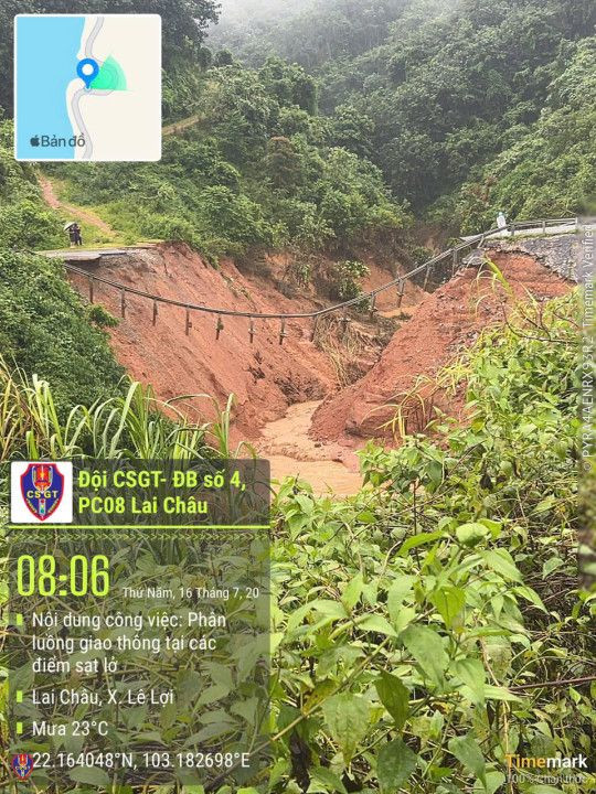 Sạt lở chia cắt Quốc lộ 12, Quốc lộ 279, CSGT khuyến cáo người dân không lưu thông 2