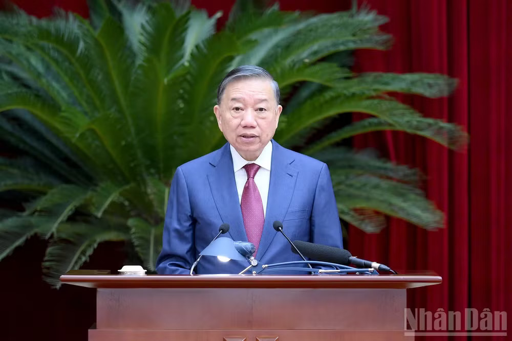 Tổng Bí thư, Chủ tịch nước Tô Lâm phát biểu khai mạc Hội nghị. (Ảnh: ĐĂNG KHOA) ndo_br_1784512458333-486029941497181554-486029941497181554-c75b8c74af7c20a9390faa66fea428bc.jpg