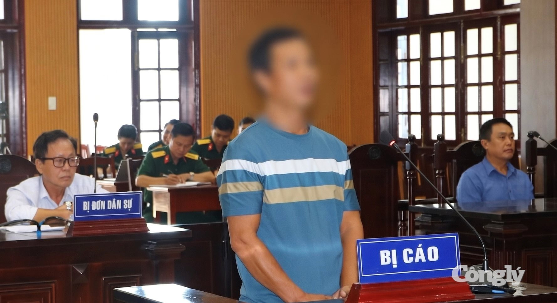Bị cáo Nguyễn Văn Đông tại phiên tòa