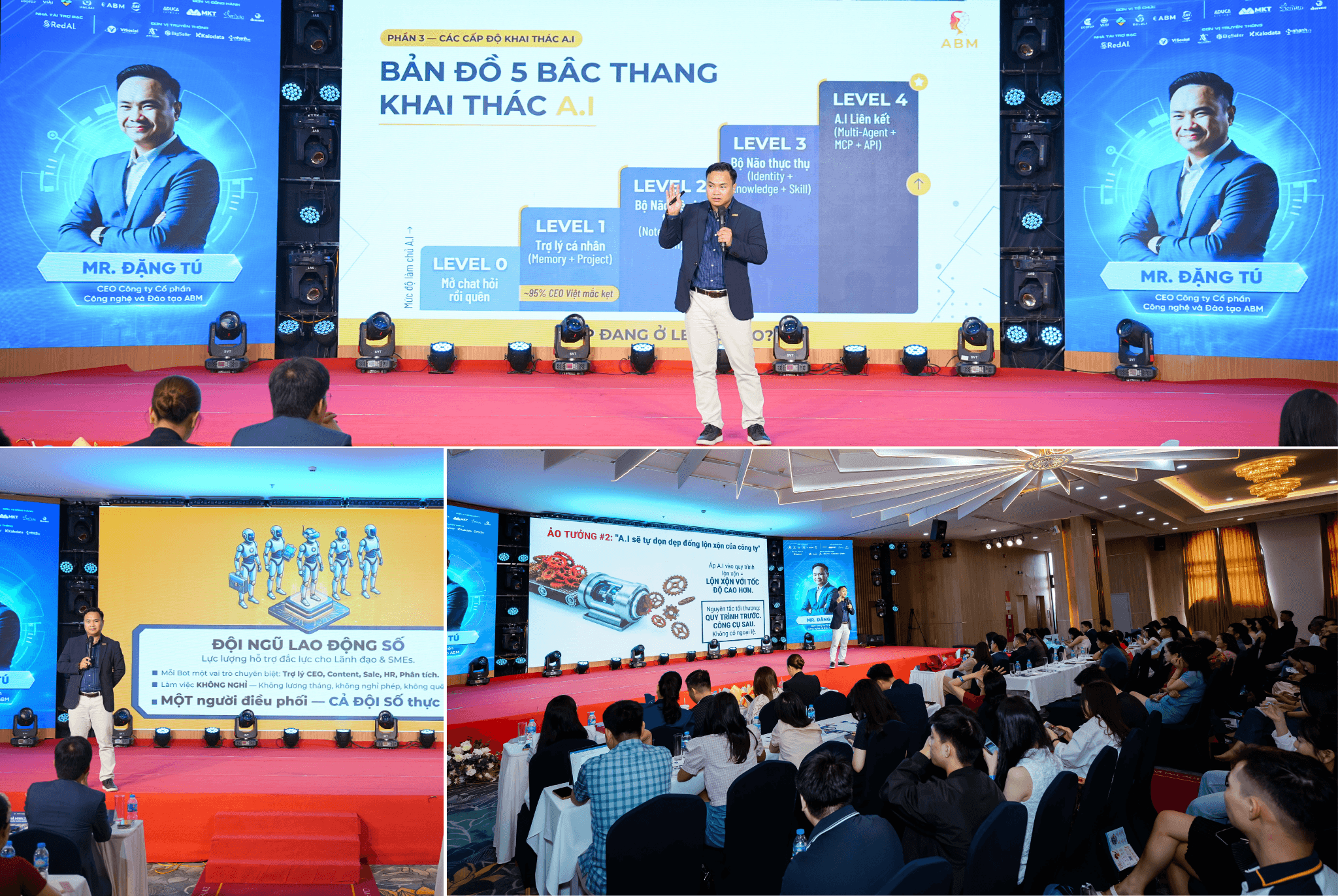 Ông Đặng Tú chia sẻ trong Hội nghị Chuyển đổi số và TMĐT 2026 với chủ đề AI thực chiến - x10 hiệu suất, đột phá doanh số