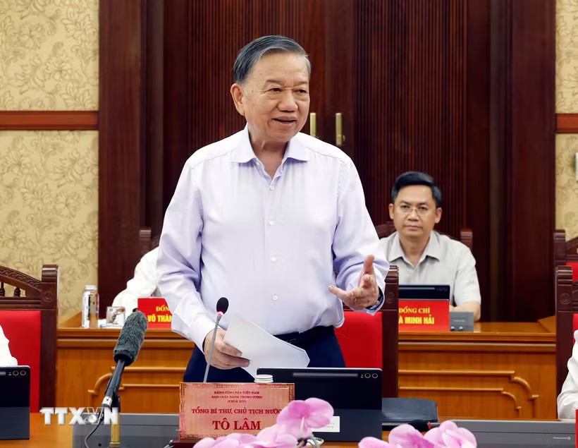 Tổng Bí thư, Chủ tịch nước Tô Lâm phát biểu. (Ảnh: Thống Nhất/TTXVN)