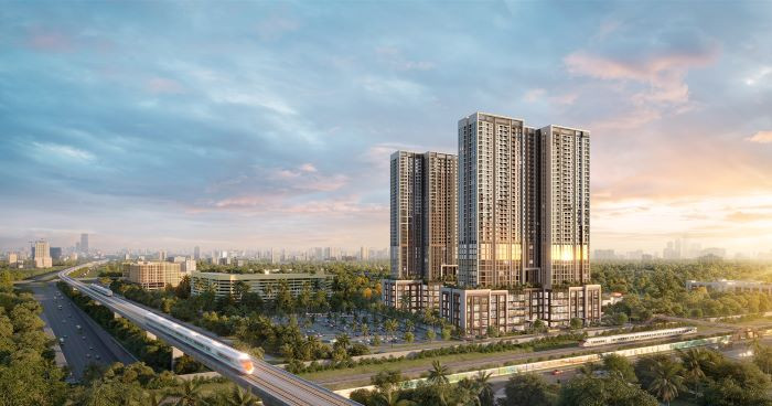 The Sola Park – Imperia Smart City tọa lạc tại giao lộ chiến lược trung tâm đại đô thị với kết nối đa điểm toàn diện. Ảnh MIK Group