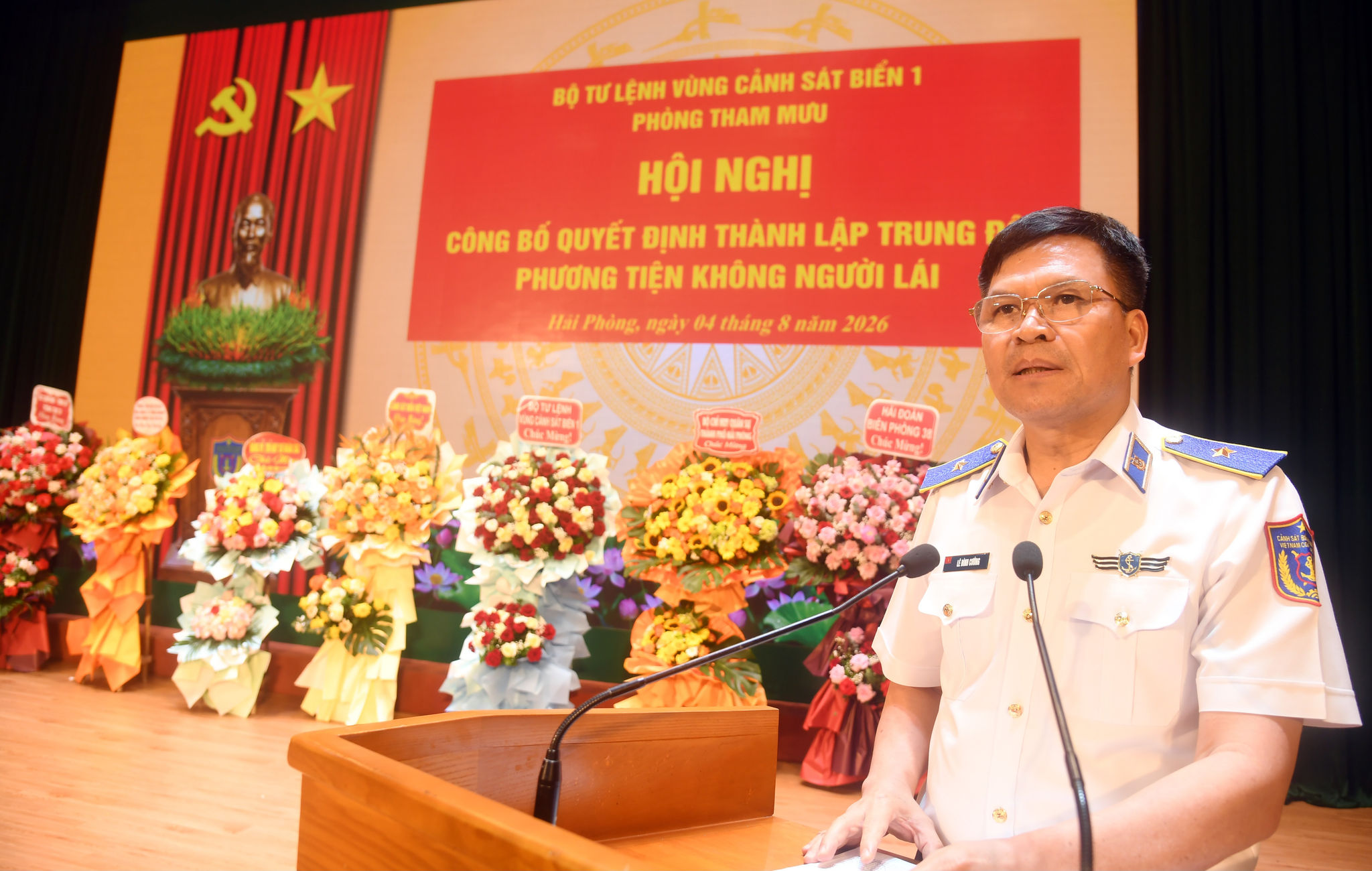 Thiếu tướng Lê Đình Cường phát biểu tại hội nghị