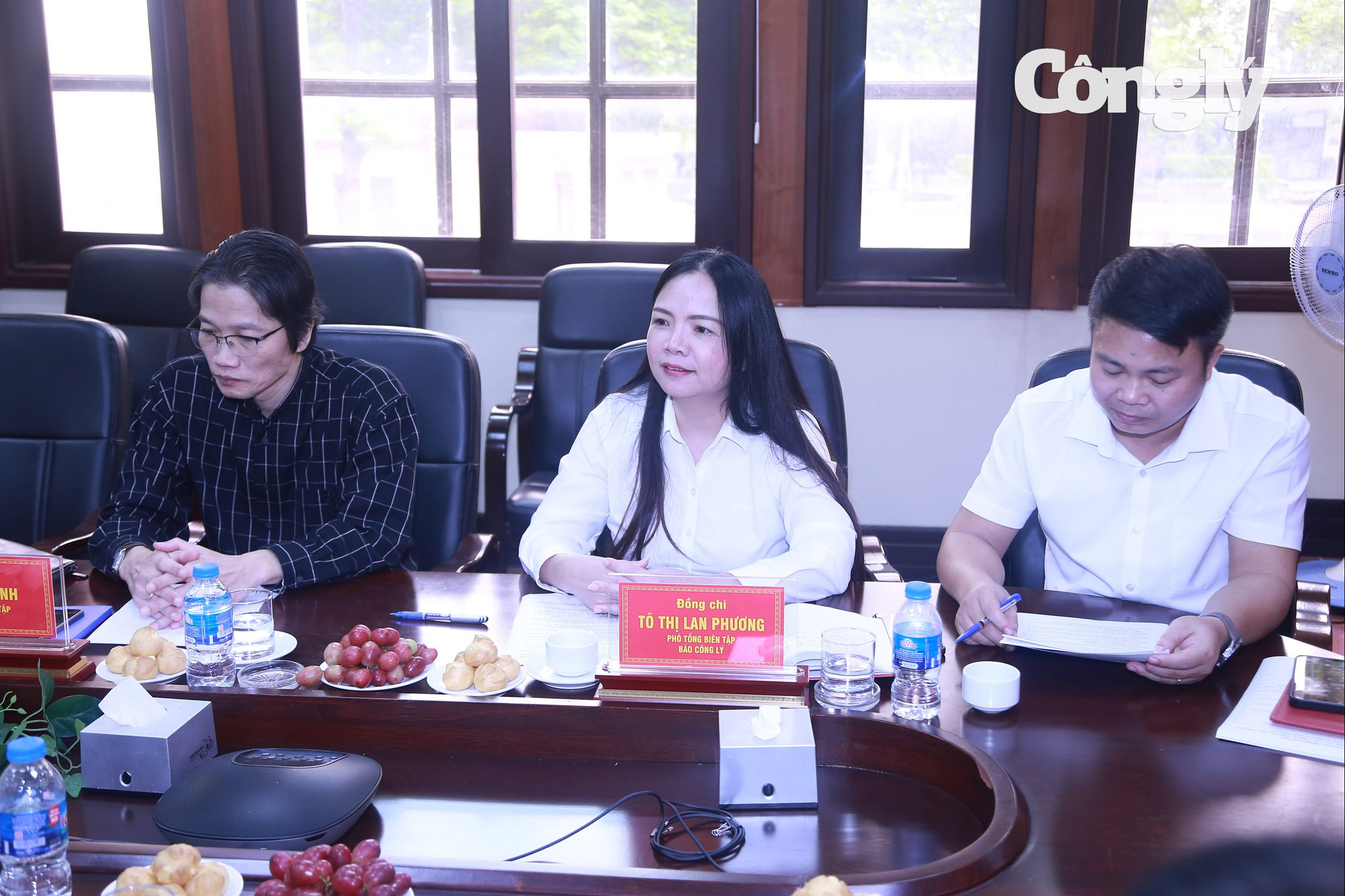 Bà Tô Thị Lan Phương - Phó Tổng Biên tập Báo công lý phát biểu.jpg