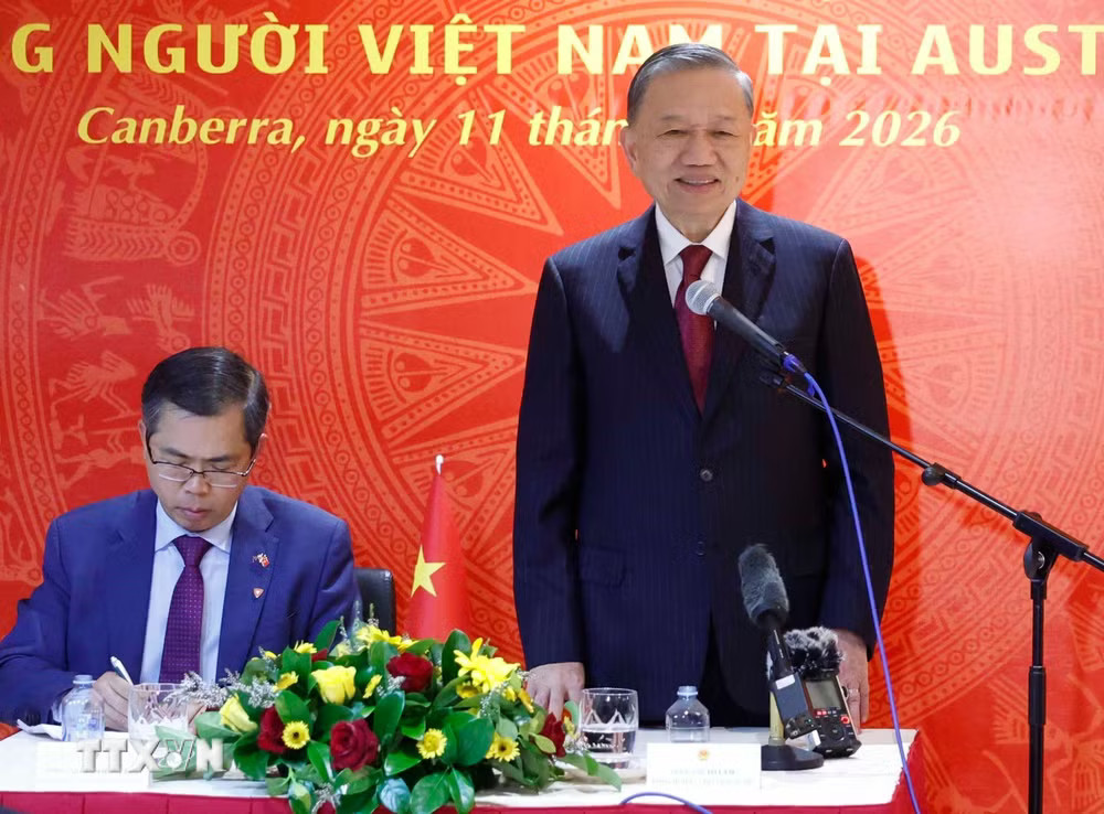 Tổng Bí thư, Chủ tịch nước Tô Lâm phát biểu. (Ảnh: Thống Nhất/TTXVN) ttxvn-tong-bi-thu-chu-tich-nuoc-to-lam-gap-go-cong-dong-nguoi-viet-nam-tai-australia-va-solomon-3.jpg