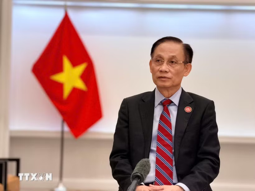 Ủy viên Bộ Chính trị, Bộ trưởng Bộ Ngoại giao Lê Hoài Trung. (Ảnh: TTXVN phát)
