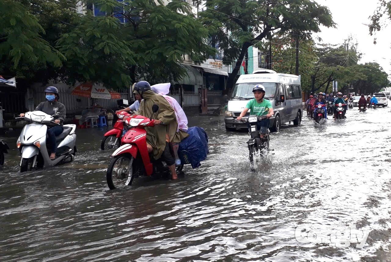 các tuyến đường Trần Hưng Đạo thuộc TP Cà Mau cũ thường xuyên bị ngập khi mưa lớn, triều cường.