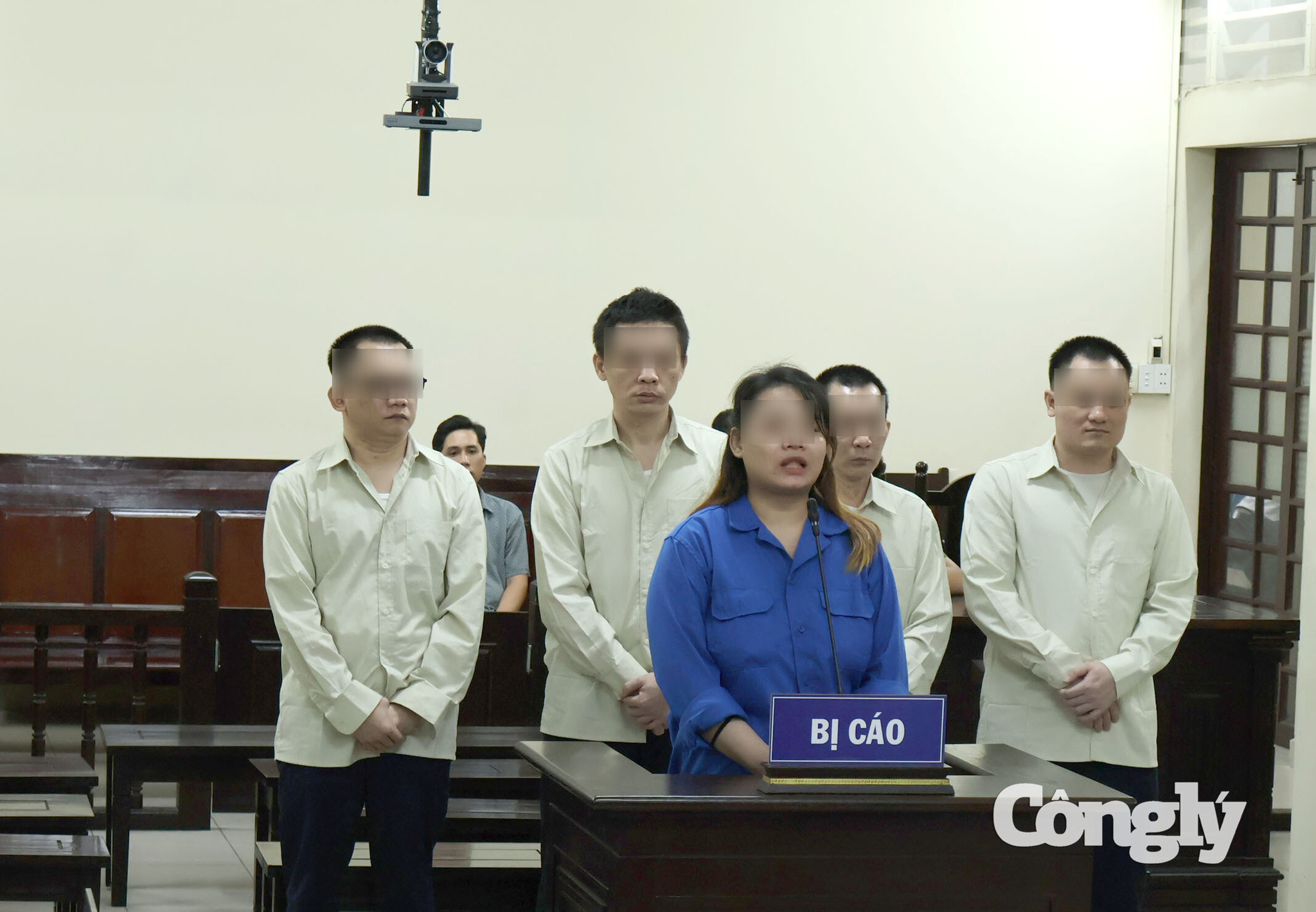 Các bị cáo tại phiên toà 