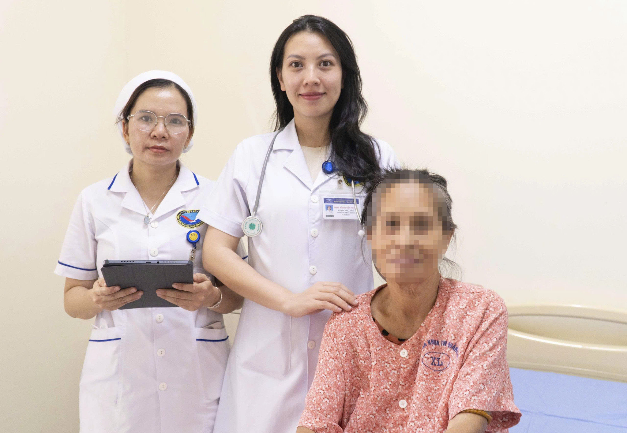 Người bệnh Phan Thị D. hồi phục tốt, sức khỏe ổn định sau ca phẫu thuật.