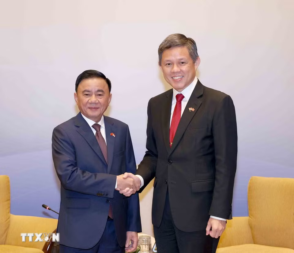 Lễ đón Ủy viên Bộ Chính trị, Thường trực Ban Bí thư Trần Cẩm Tú thăm chính thức Singapore- Ảnh 1.