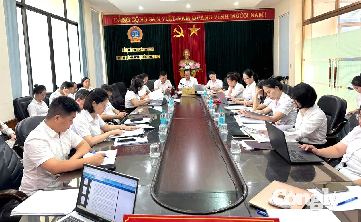 Trong kỳ nghỉ lễ Quốc khánh 2/9, tại TAND khu vực 1 - Quảng Ninh, không khí làm việc vẫn diễn ra như ngày thường.