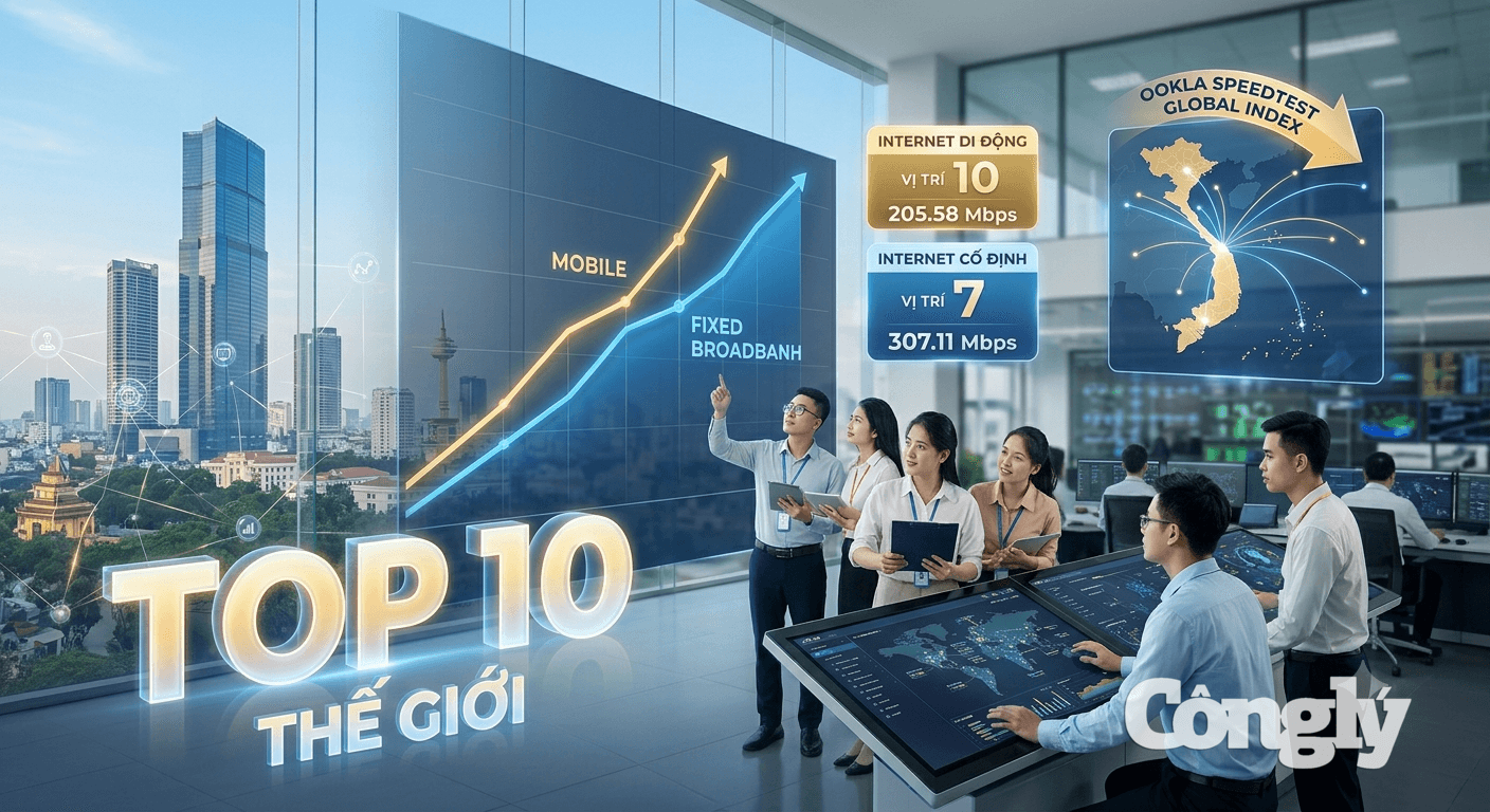 Tốc độ Internet Việt Nam lọt vào Top 10 thế giới. Ảnh minh họa.