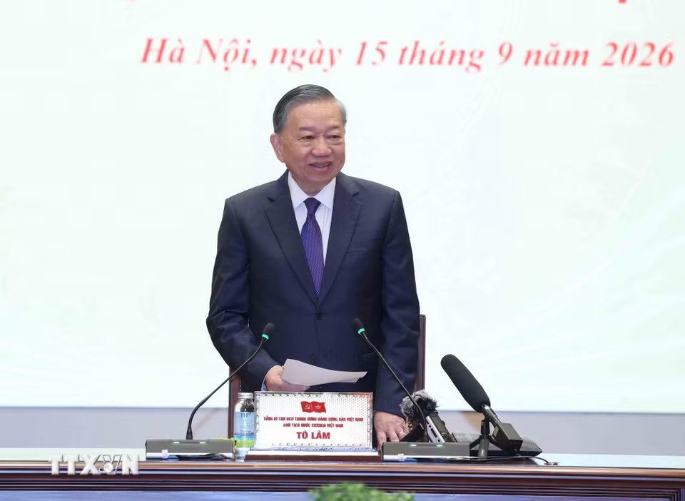 Tổng Bí thư, Chủ tịch nước Tô Lâm phát biểu. (Ảnh: Thống Nhất/TTXVN)
