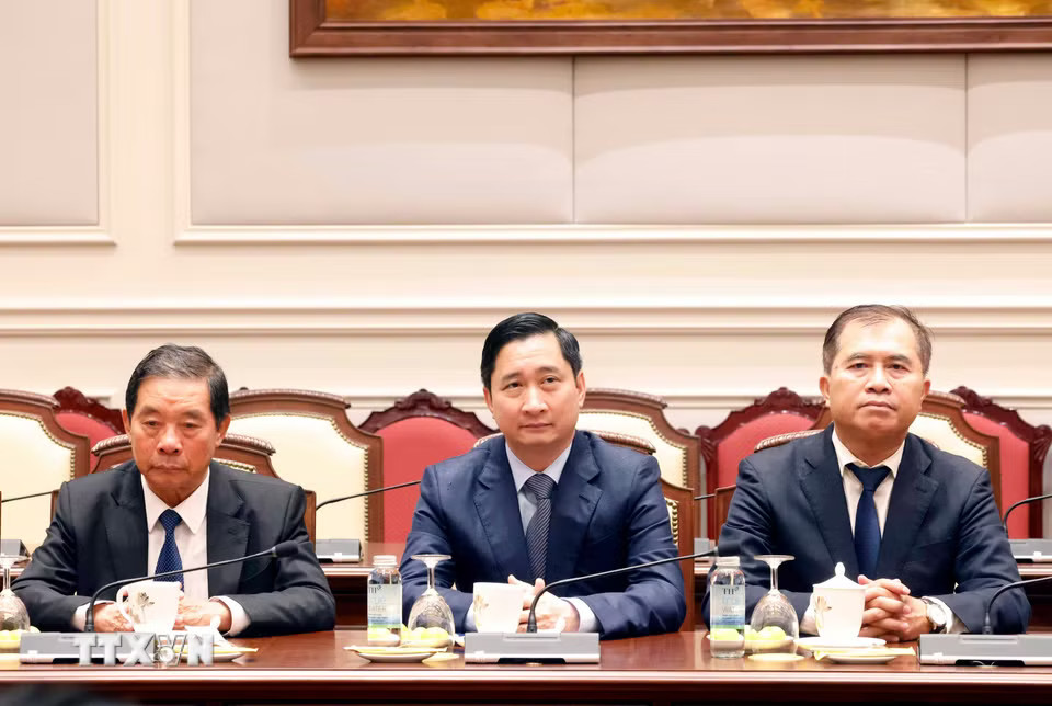 Các đại biểu tham dự cuộc gặp. (Ảnh: Thống Nhất/TTXVN)