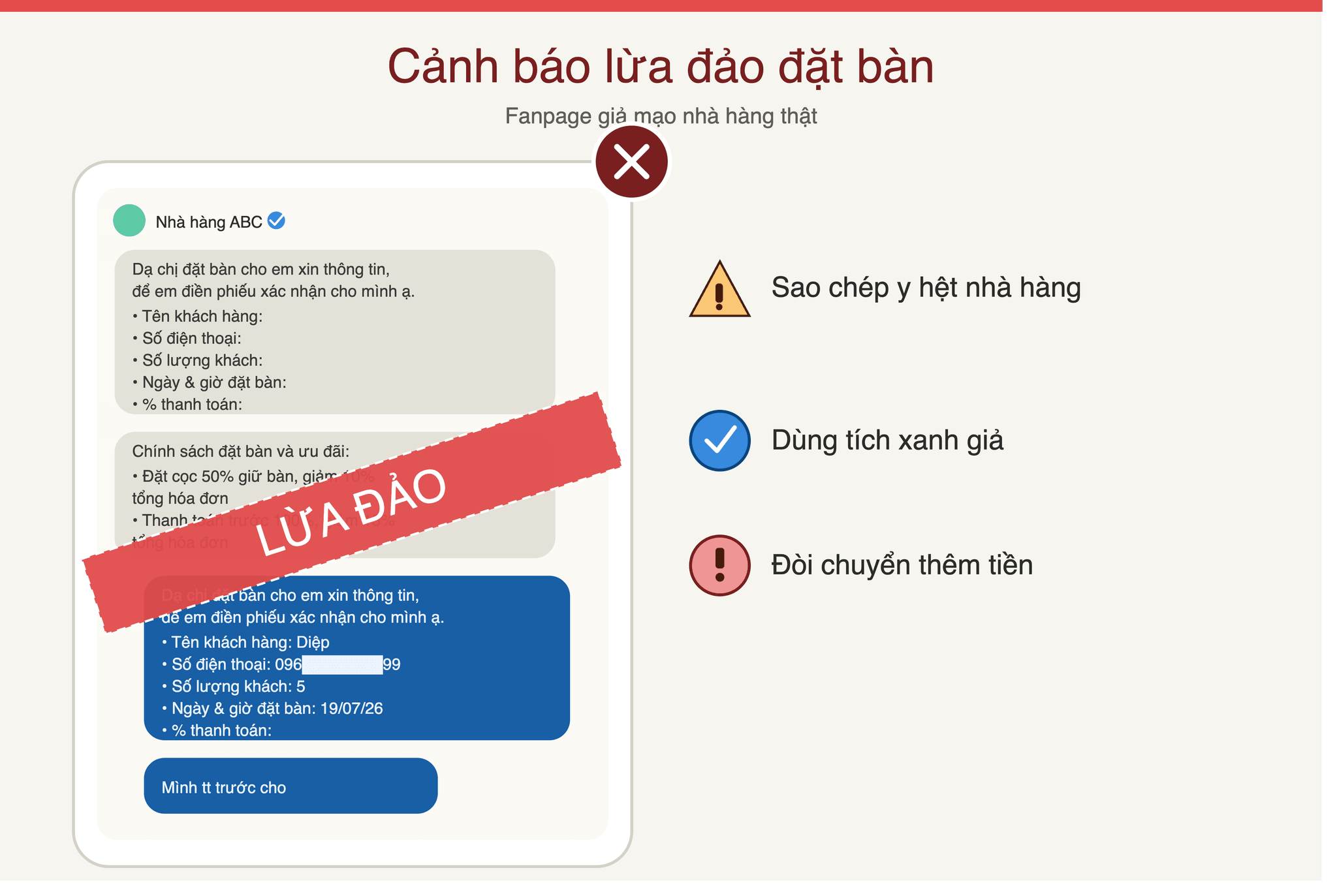 cảnh báo lừa đảo