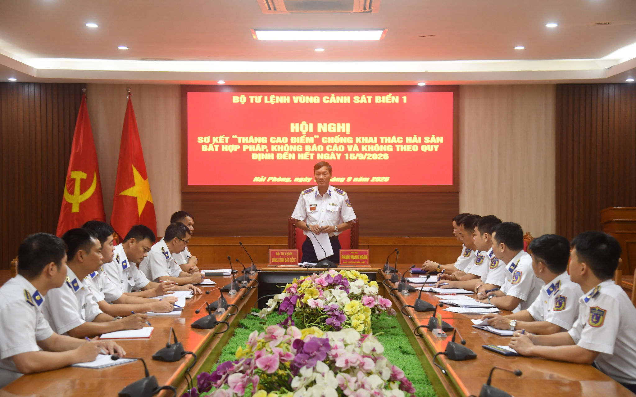 Đại tá Phạm Mạnh Ngân kết luận hội nghị sơ kết