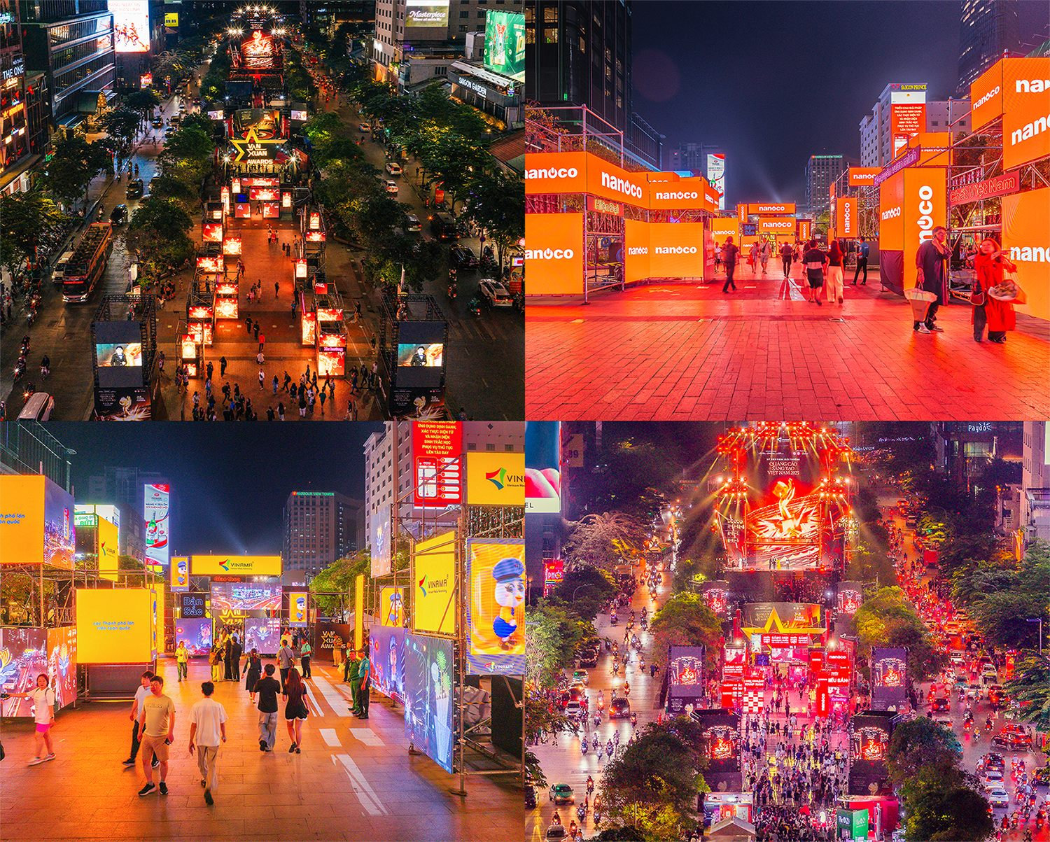 Hình ảnh Đại lộ ánh sáng và toàn cảnh GALA NIGHT Vạn Xuân Awards 2025 diễn ra tại Phố đi bộ Nguyễn Huệ