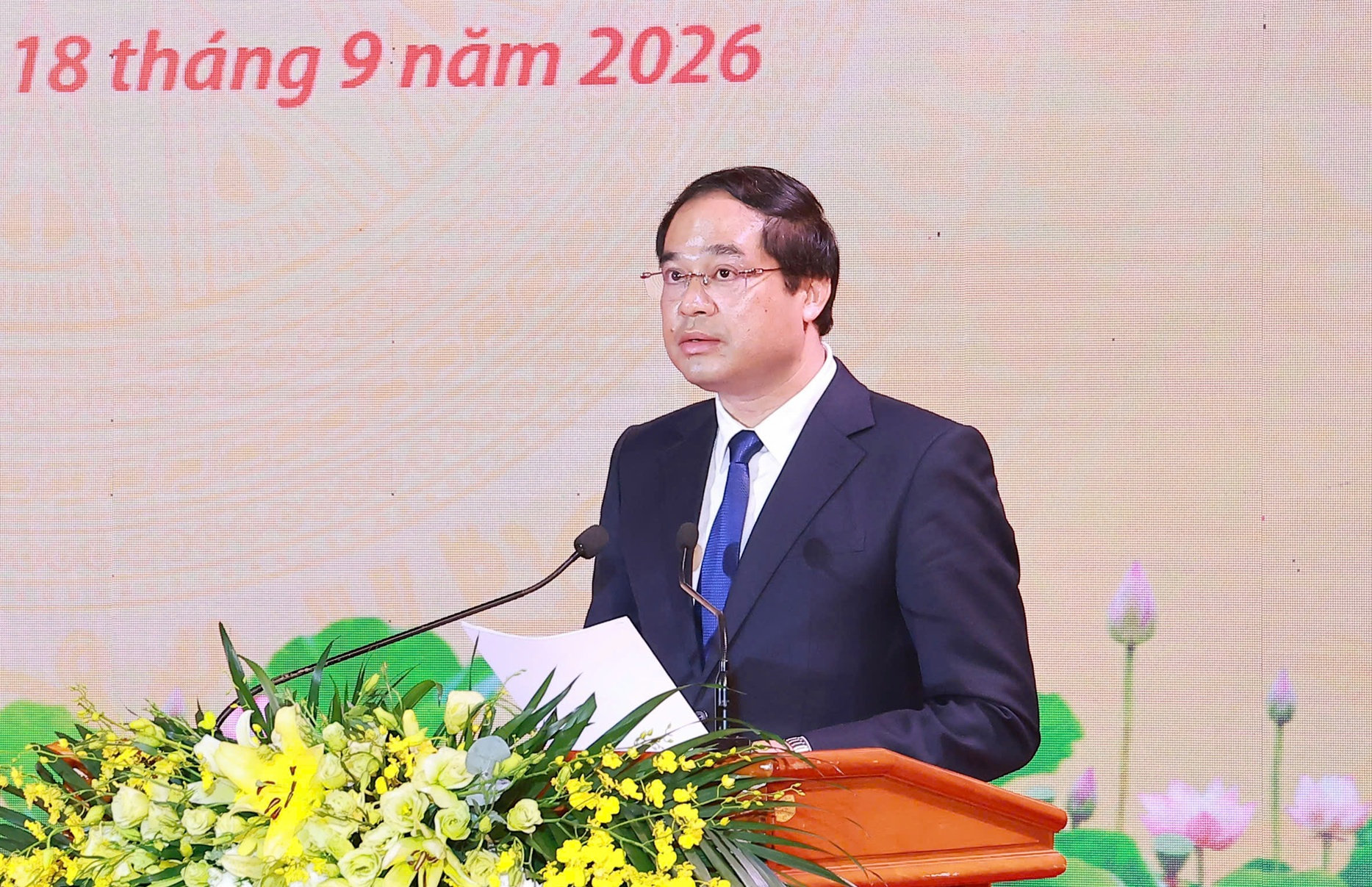 Bí thư Tỉnh ủy Thái Nguyên Trịnh Xuân Trường phát biểu tại lễ kỷ niệm.
