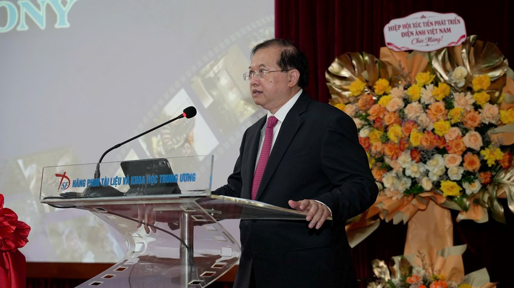 Thứ trưởng Bộ VHTTDL Tạ Quang Đông phát biểu tại Lễ khai mạc LHP Tài liệu châu Âu - Việt Nam lần thứ 16.