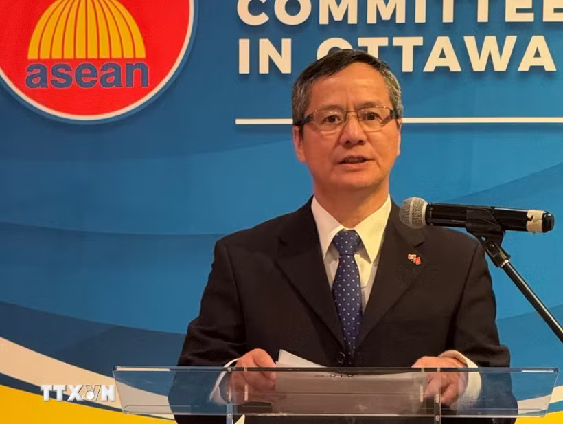 Đại sứ Việt Nam tại Canada Phạm Vinh Quang. (Ảnh: Hà Linh/TTXVN)