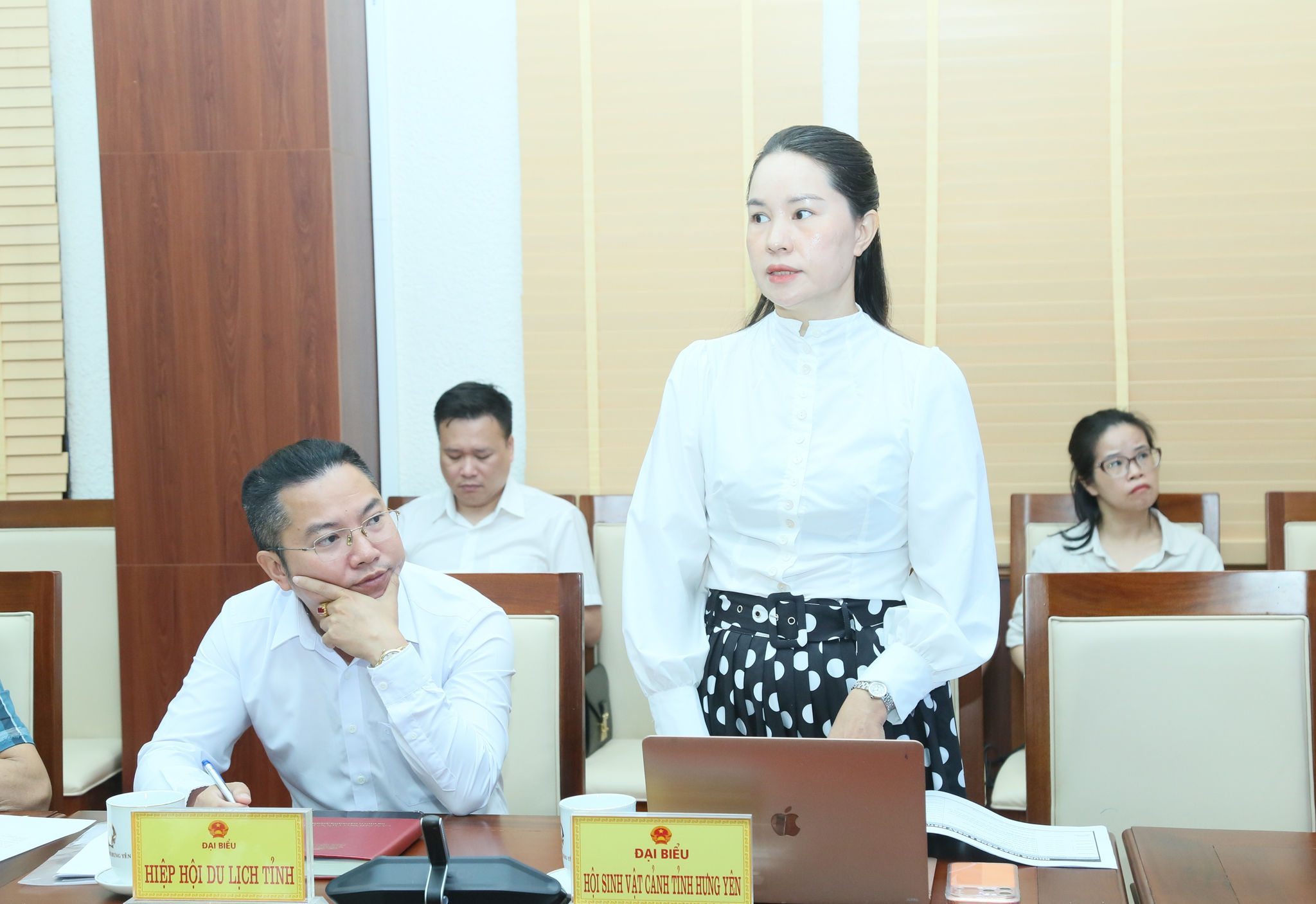 Đại diện đơn vị tư vấn trình bày ý tưởng tổ chức chương trình_