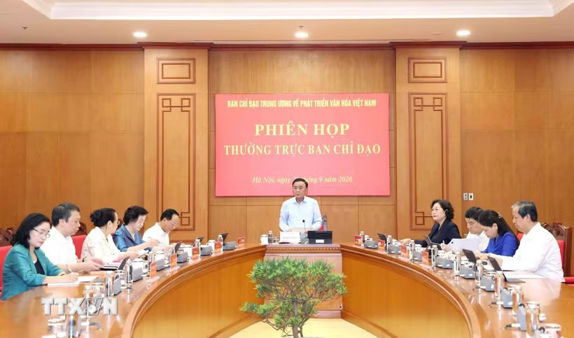 Thường trực Ban Bí thư Trần Cẩm Tú phát biểu chỉ đạo phiên họp. (Ảnh: Phương Hoa/TTXVN)