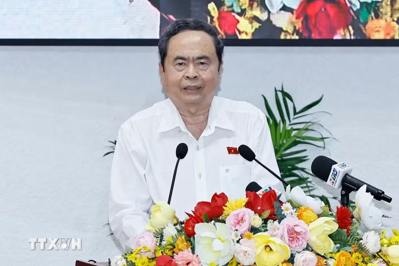 Chủ tịch Quốc hội Trần Thanh Mẫn phát biểu. (Ảnh: Doãn Tấn/TTXVN)