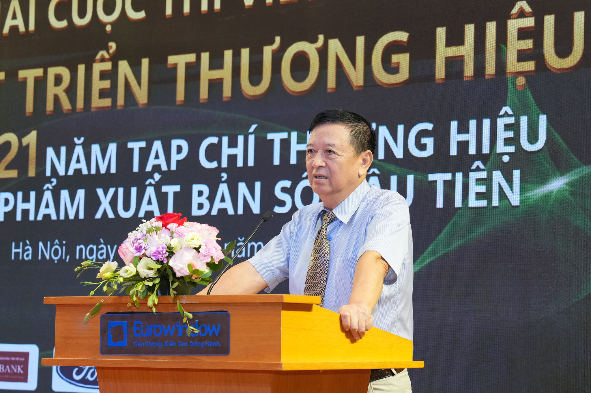 Ông Nguyễn Đăng Sinh đại diện đơn vị bảo trợ phát biểu