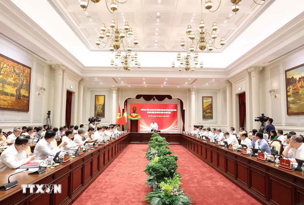 Tổng Bí thư, Chủ tịch nước Tô Lâm chủ trì Phiên họp tháng 9/2026 của Thường trực Ban Chỉ đạo Trung ương về hoàn thiện thể chế và thực thi pháp luật. (Ảnh: Thống Nhất/TTXVN) ttxvn_tong-bi-thu-chu-tich-nuoc-chu-tri-phien-hop-ve-hoan-thien-the-che-va-thuc-thi-phap-luat-9053278-6.jpg