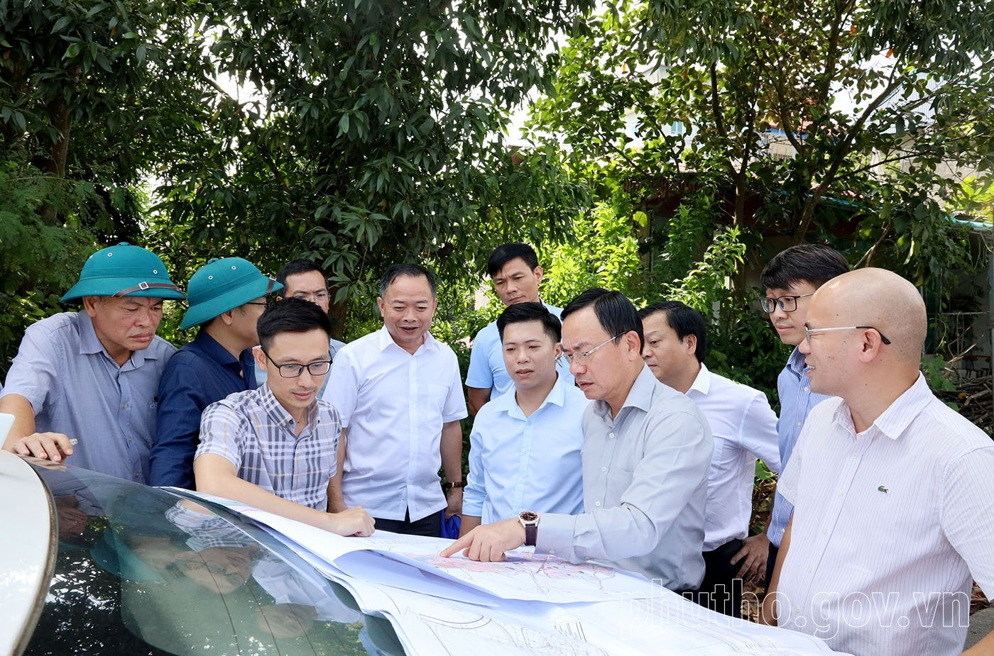 Phó Chủ tịch UBND tỉnh Phú Thọ Quách Tất Liêm khảo sát công tác chuẩn bị đầu tư Dự án đường nối từ Đại Lải đến Sóc Sơn, kết nối Cảng hàng không quốc tế Nội Bài