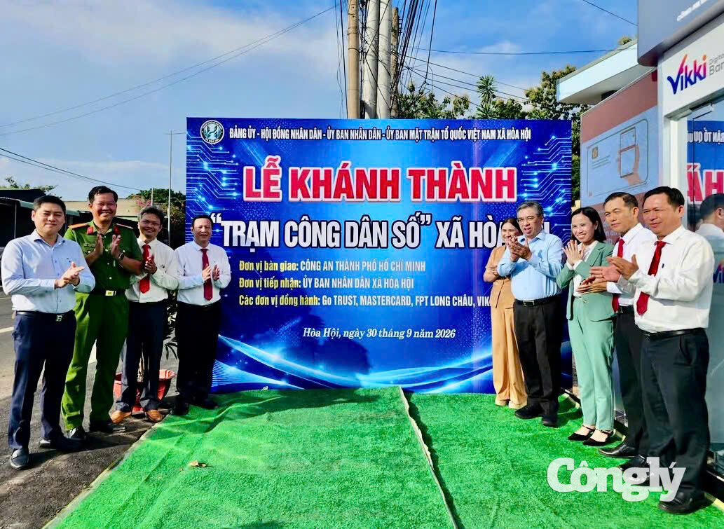 Lễ khánh thành Trạm công dân số tại xã Hòa Hội, TP.HCM.