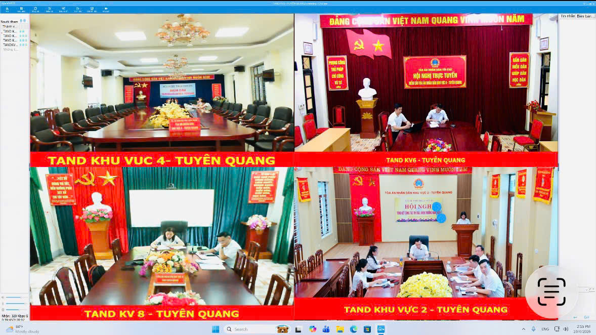 Hội nghị được tổ chức trực tuyến kết nối các điểm cầu