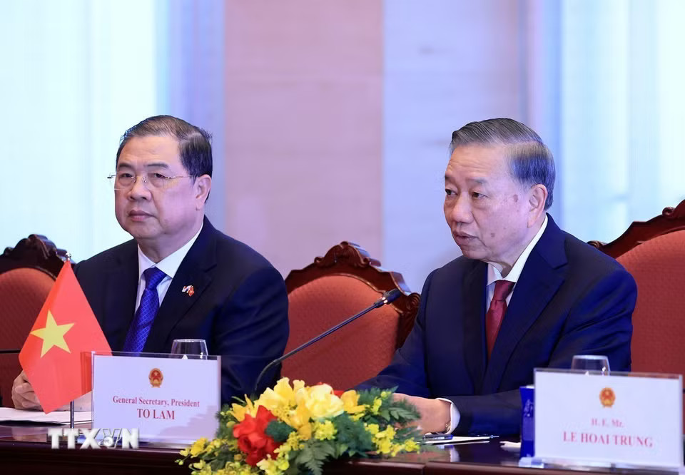 Tổng Bí thư, Chủ tịch nước Tô Lâm phát biểu. (Ảnh: Tuấn Anh/TTXVN)