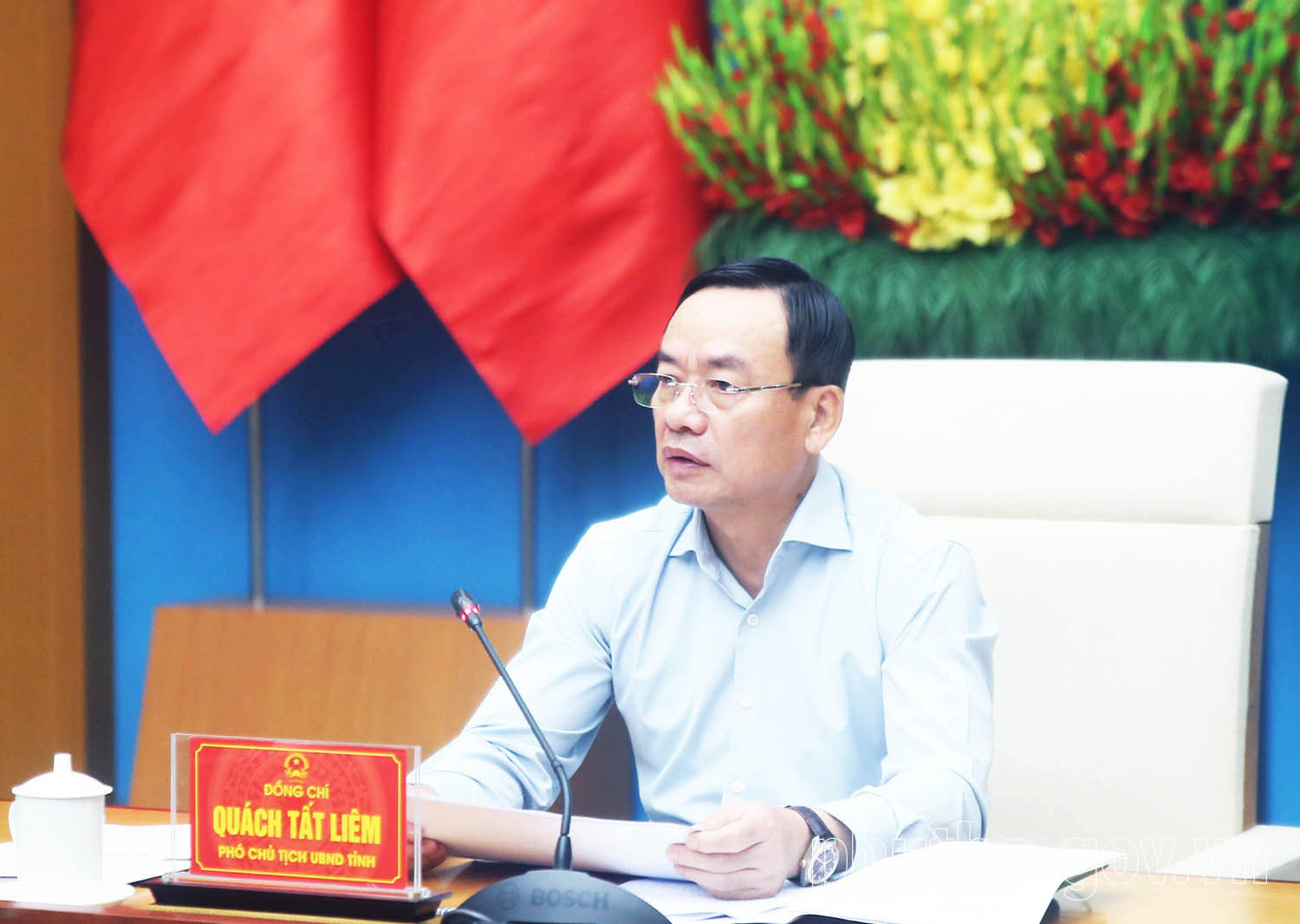 Phó Chủ tịch UBND tỉnh Phú Thọ Quách Tất Liêm phát biểu chỉ đạo tại hội nghị