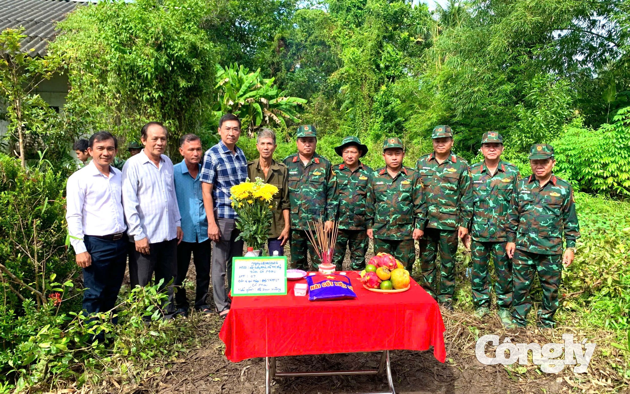 Đây là hài cốt liệt sĩ thứ 7 được Đội tìm kiếm, quy tập hài cốt liệt sĩ Bộ Chỉ huy Quân sự tỉnh Cà Mau tìm thấy