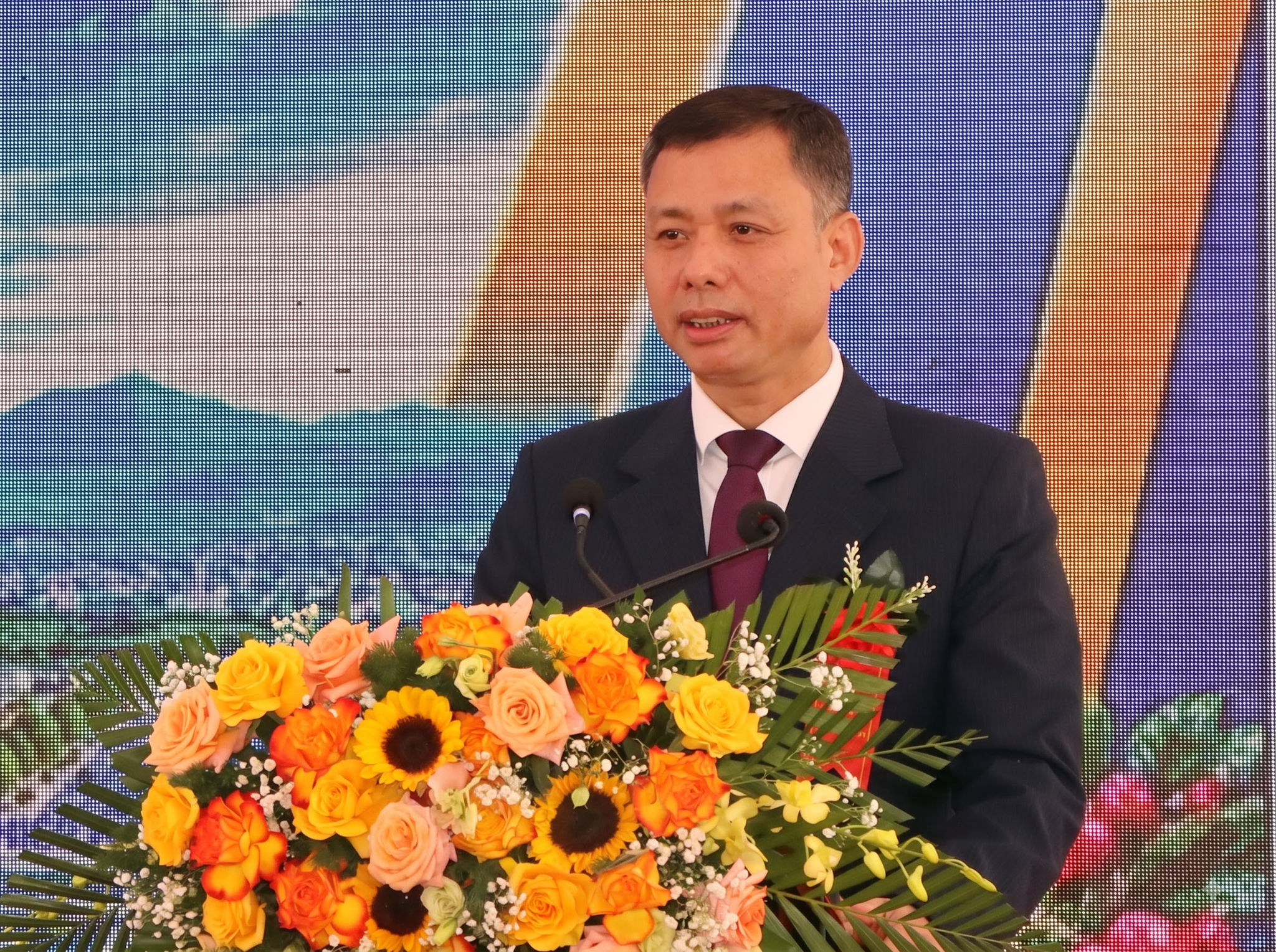 Ông Nguyễn Thành Công, Phó Chủ tịch UBND tỉnh Sơn La phát biểu tại sự kiện
