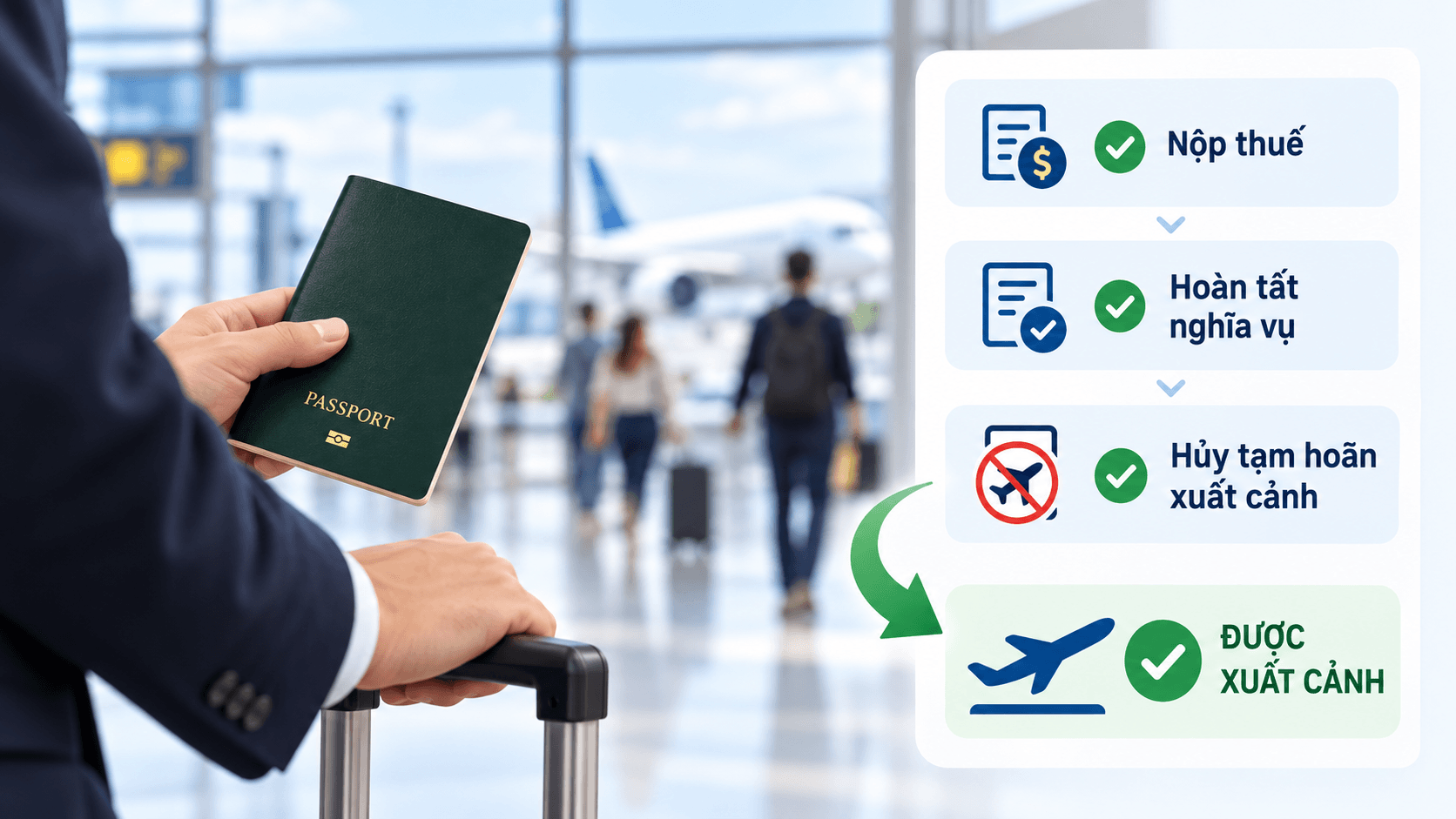 Hoàn tất nghĩa vụ, được xuất cảnh