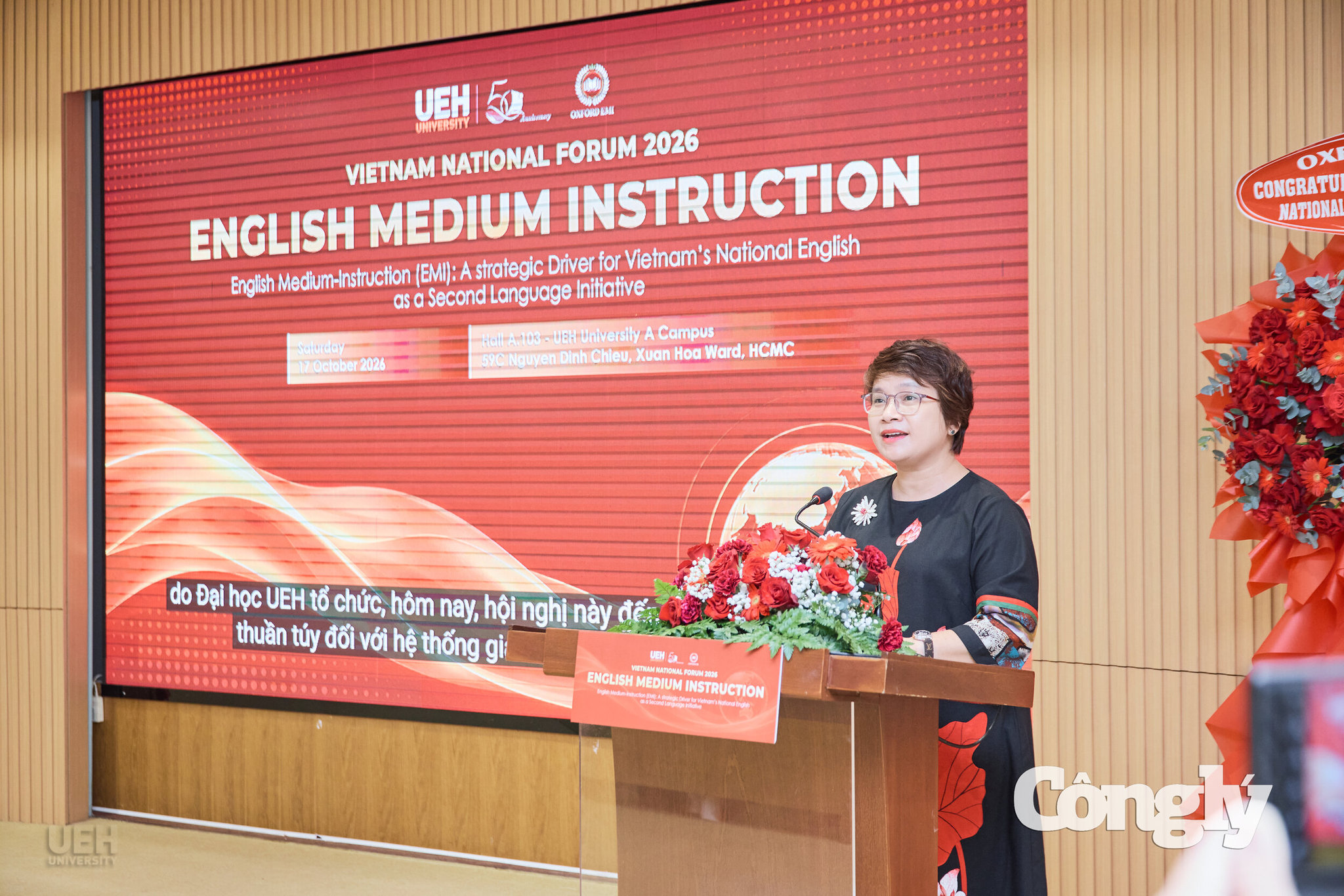 PGS.TS. Nguyễn Thu Thủy Cục trưởng Cục Hợp tác quốc tế Bộ Giáo dục và Đào tạo phát biểu