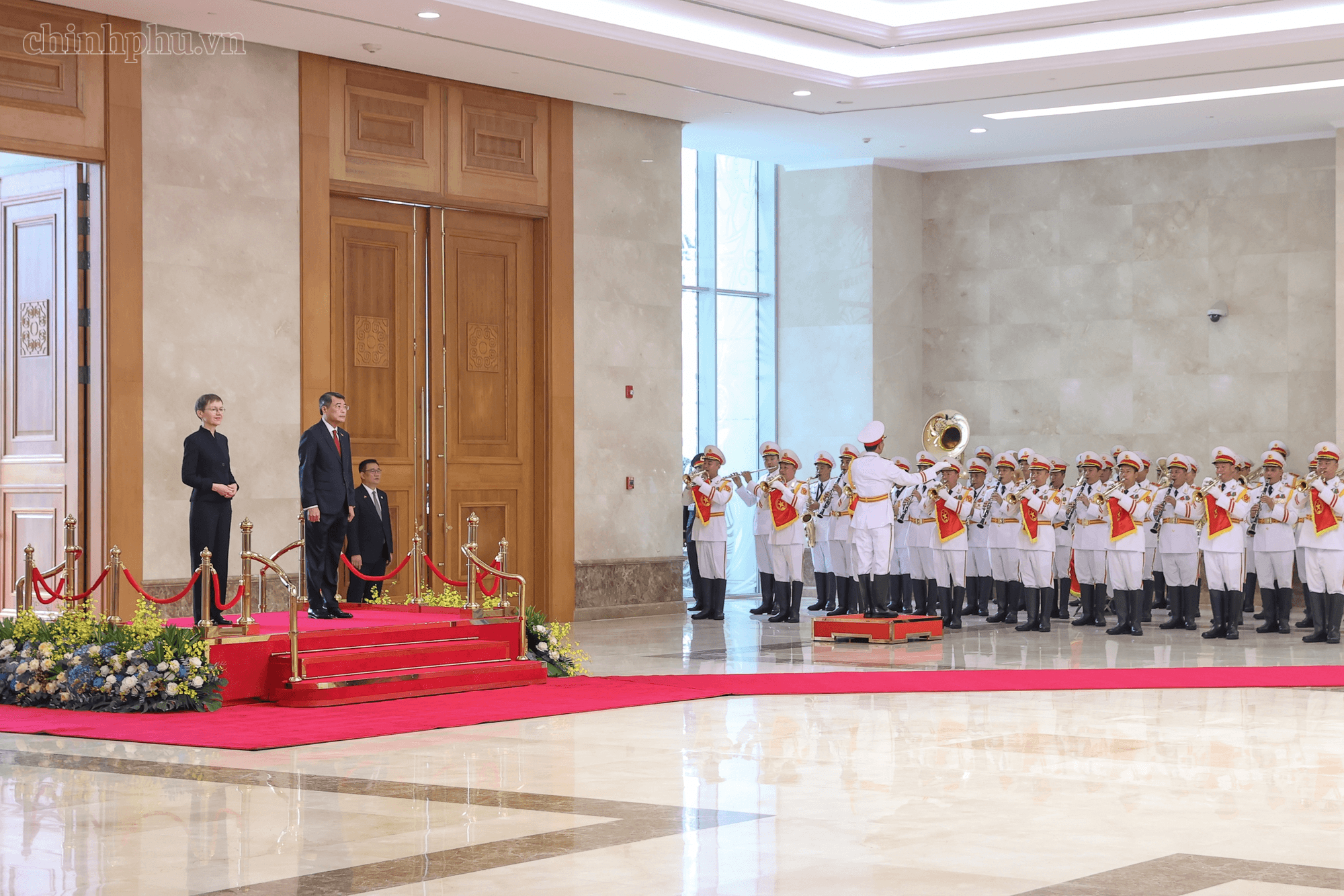 Thủ tướng Lê Minh Hưng chủ trì lễ đón chính thức Thủ tướng Liechtenstein- Ảnh 2.