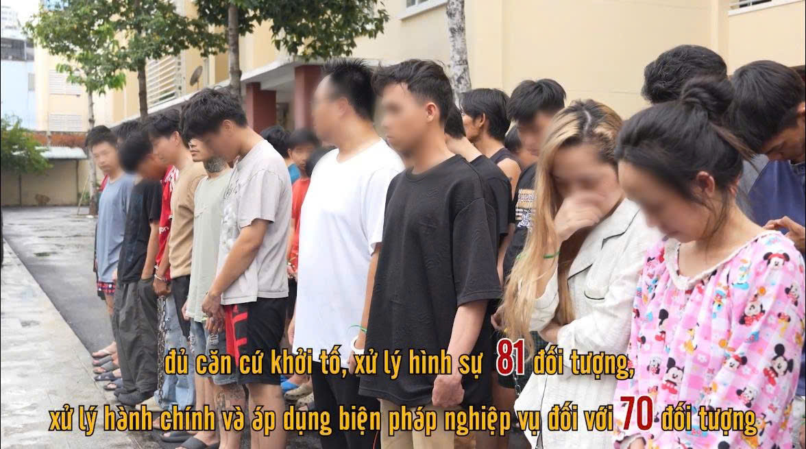 Các đối tượng bị bắt trong chuyên án.