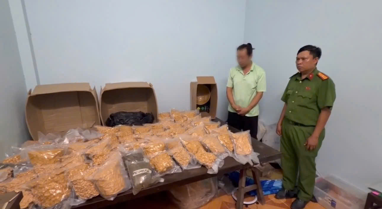 Cần sa bị lưc lượng chức năng phát hiện bắt giữ.