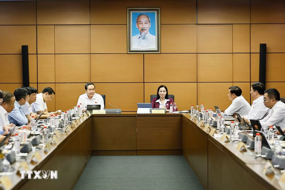 Chủ tịch Quốc hội Trần Thanh Mẫn, đại biểu Quốc hội Thành phố Hồ Chí Minh phát biểu trong phiên thảo luận ở tổ. (Ảnh: Doãn Tấn/TTXVN) ttxvn_2410-chu-tich-quoc-hoi-luat-bao-ve-moi-truong-4365.jpg