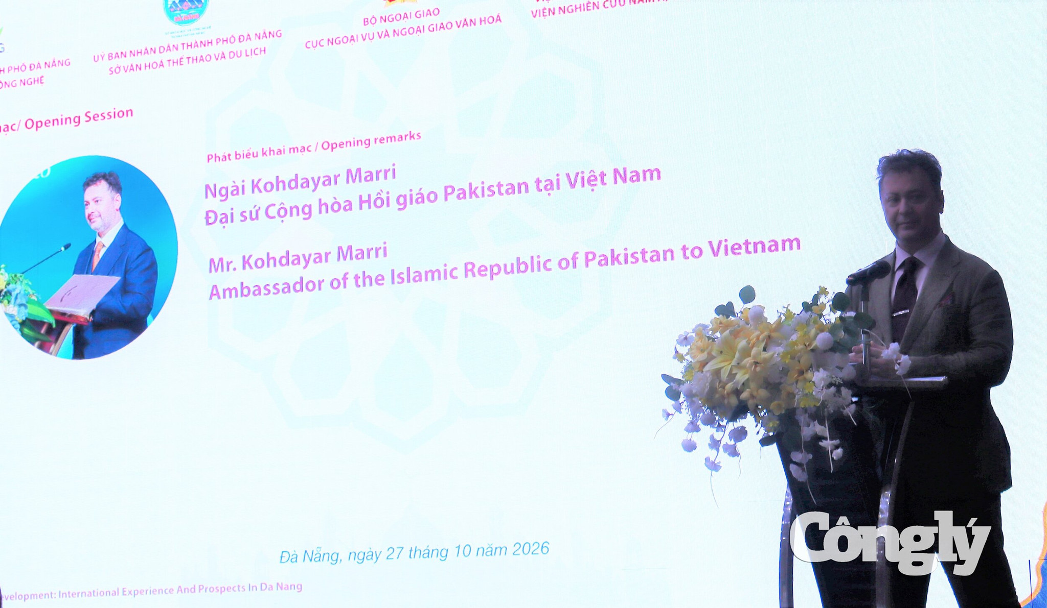 Ông Kohdayar Marri, Đại sứ Cộng hòa Hồi giáo Pakistan tại Việt Nam, phát biểu tại hội thảo.