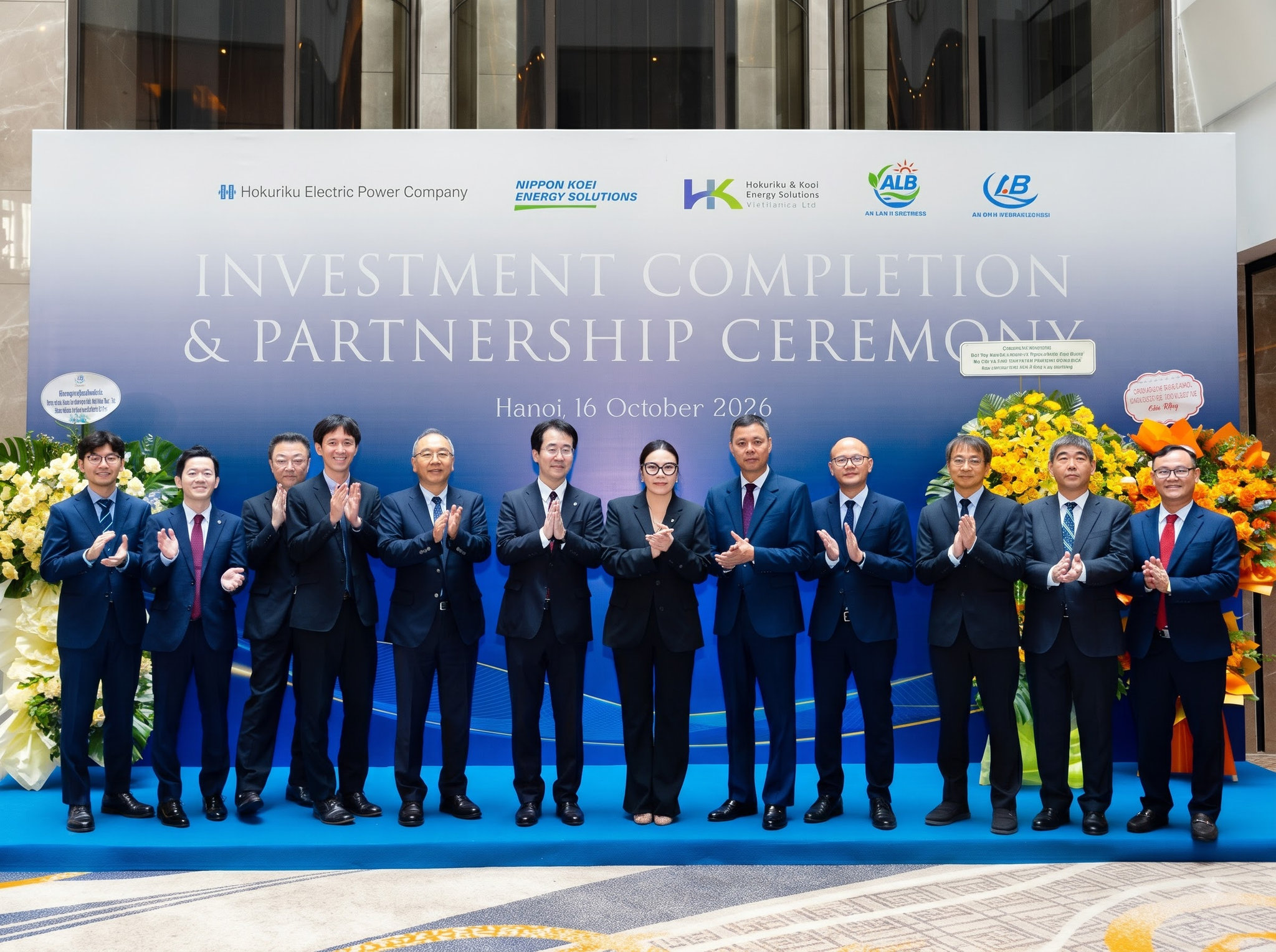 Đại diện các đơn vị tại lễ công bố hoàn tất đầu tư và thiết lập quan hệ đối tác.
