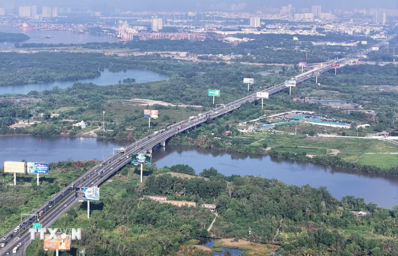 Cao tốc Thành phố Hồ Chí Minh-Long Thành-Dầu Giây. (Ảnh: Liên Sơn/TTXVN)
