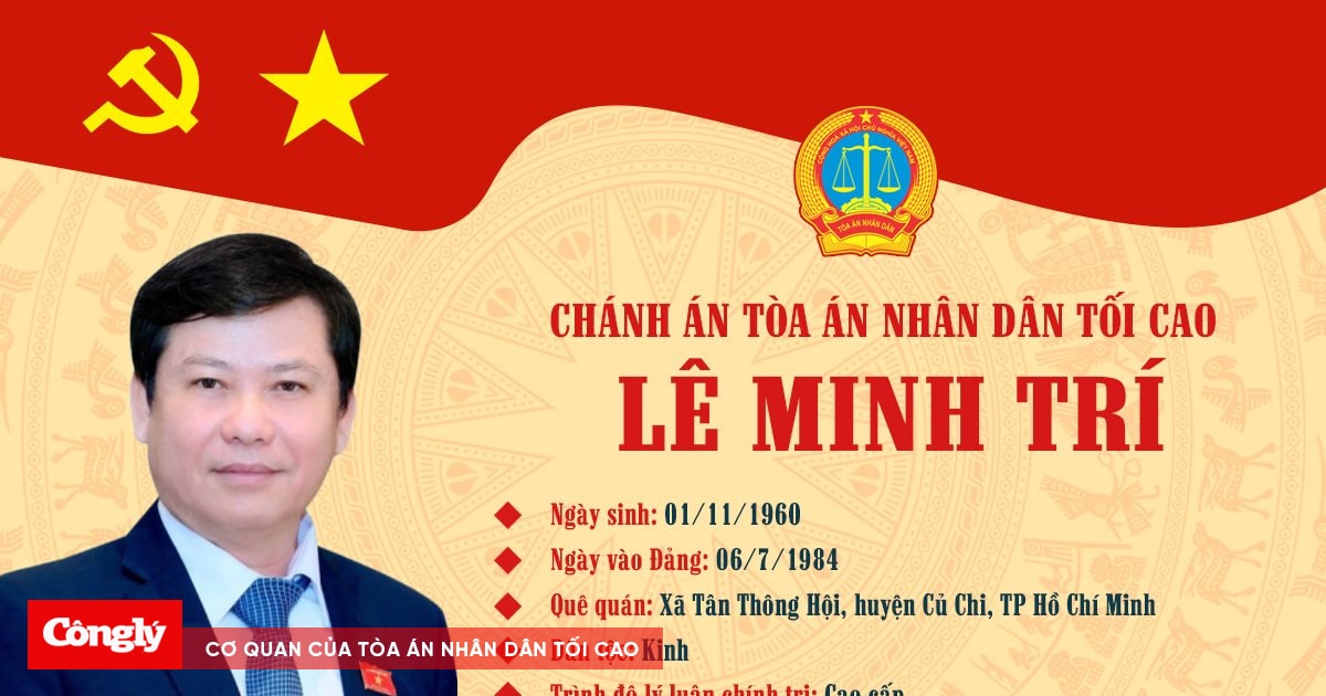 Tiểu sử Chánh án Tòa án nhân dân tối cao Lê Minh Trí
