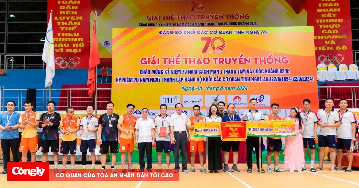 Đoàn thể thao TAND tỉnh Nghệ An đạt thành tích cao tại giải truyền thống