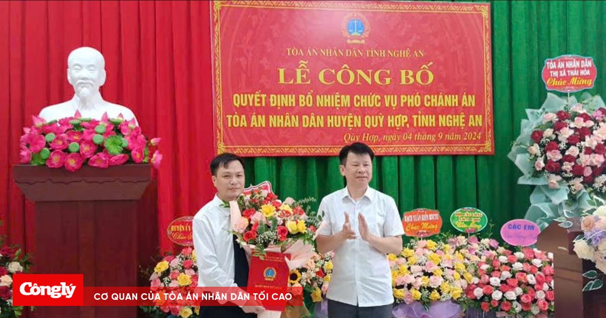 Bổ nhiệm Phó Chánh án TAND huyện Quỳ Hợp
