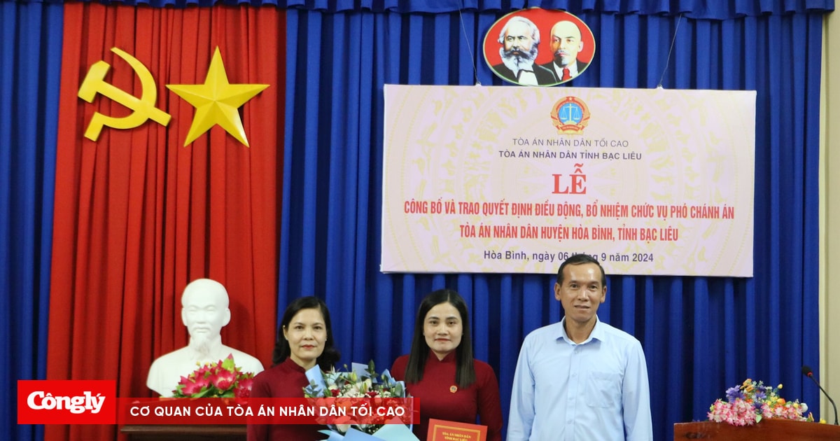 Bổ nhiệm chức vụ Phó Chánh án TAND huyện Hòa Bình